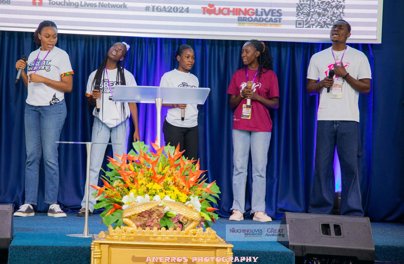 Worship and ministration at a Touching Lives Network gathering