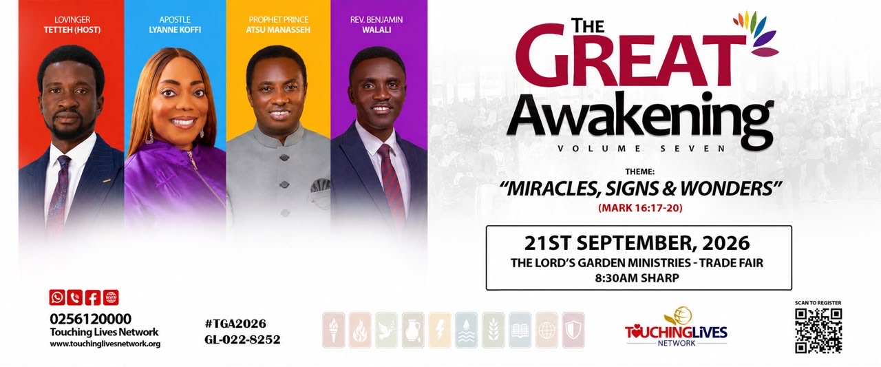 The Great Awakening 2026 — Volume Seven. Theme: Miracles, Signs & Wonders (Mark 16:17–20). 21st September, 2026, The Lord's Garden Ministries — Trade Fair, 8:30AM Sharp.